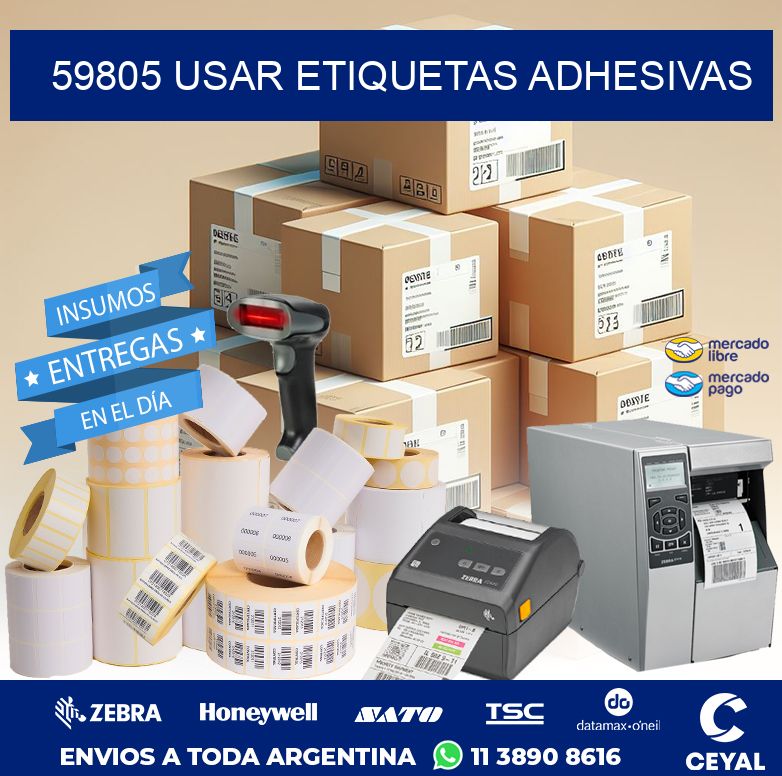 59805 USAR ETIQUETAS ADHESIVAS