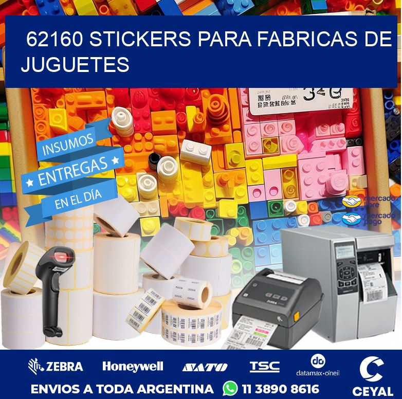 62160 STICKERS PARA FABRICAS DE JUGUETES
