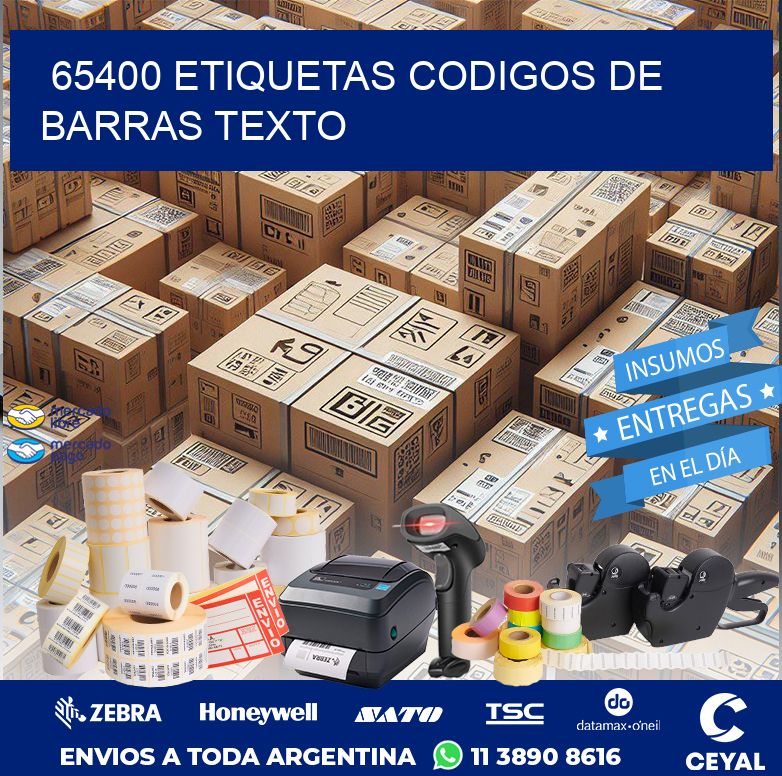 65400 ETIQUETAS CODIGOS DE BARRAS TEXTO