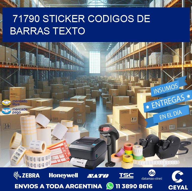 71790 STICKER CODIGOS DE BARRAS TEXTO