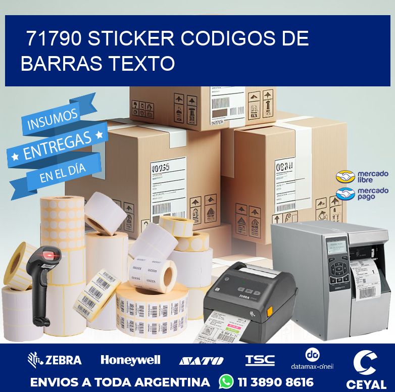 71790 STICKER CODIGOS DE BARRAS TEXTO