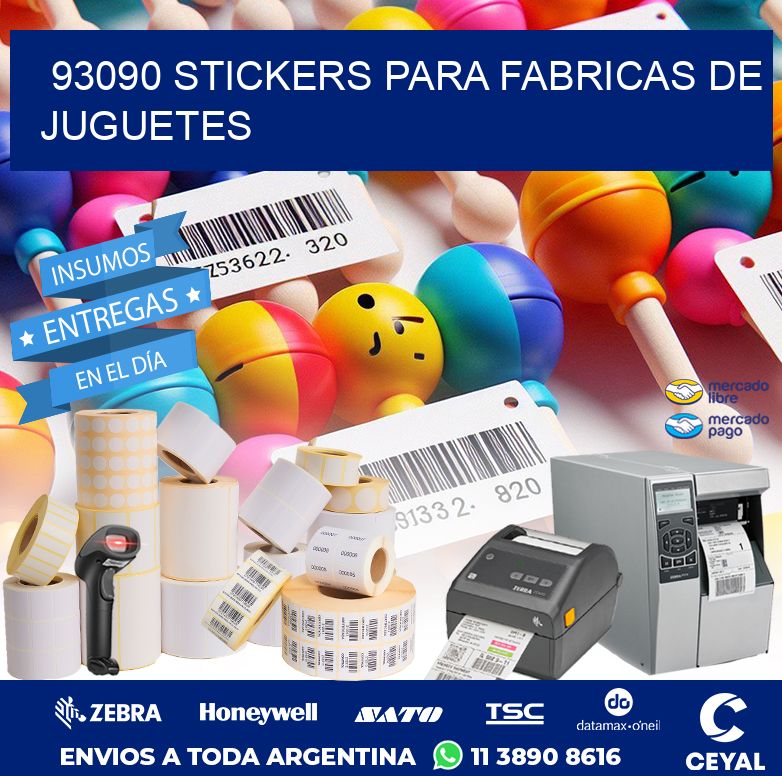 93090 STICKERS PARA FABRICAS DE JUGUETES