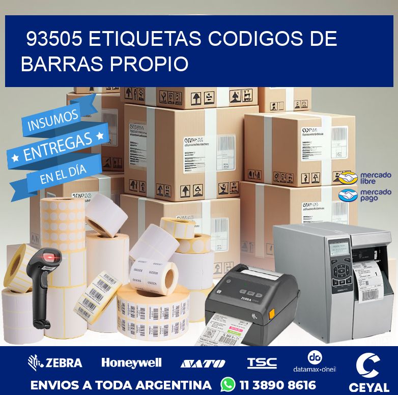 93505 ETIQUETAS CODIGOS DE BARRAS PROPIO