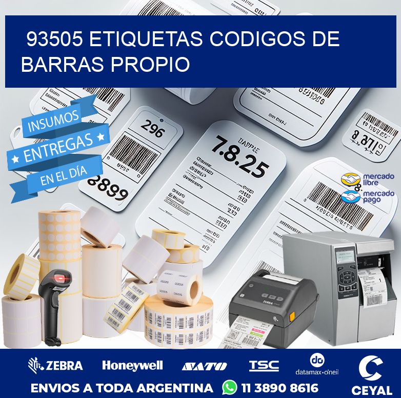 93505 ETIQUETAS CODIGOS DE BARRAS PROPIO
