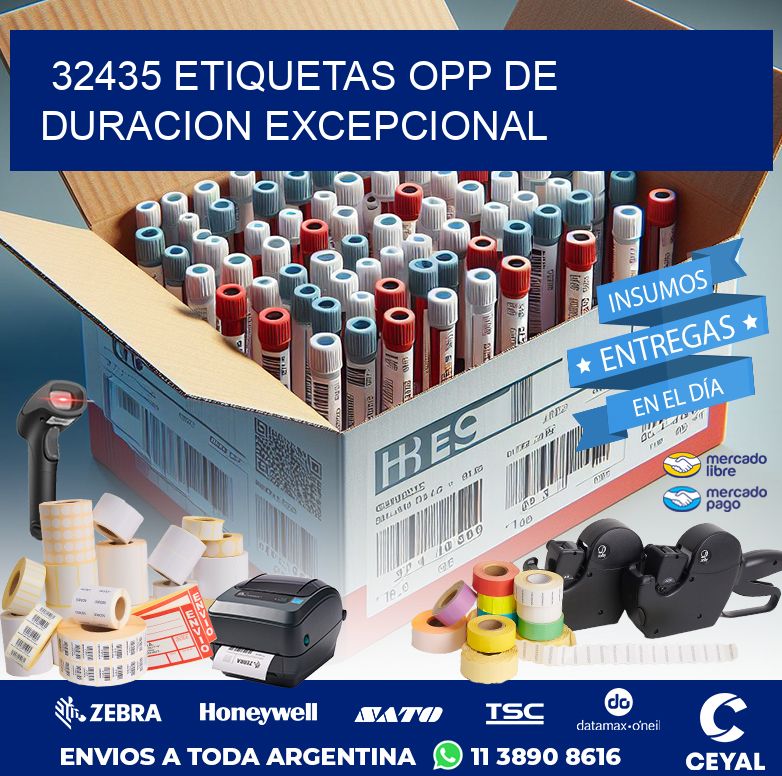 32435 ETIQUETAS OPP DE DURACION EXCEPCIONAL