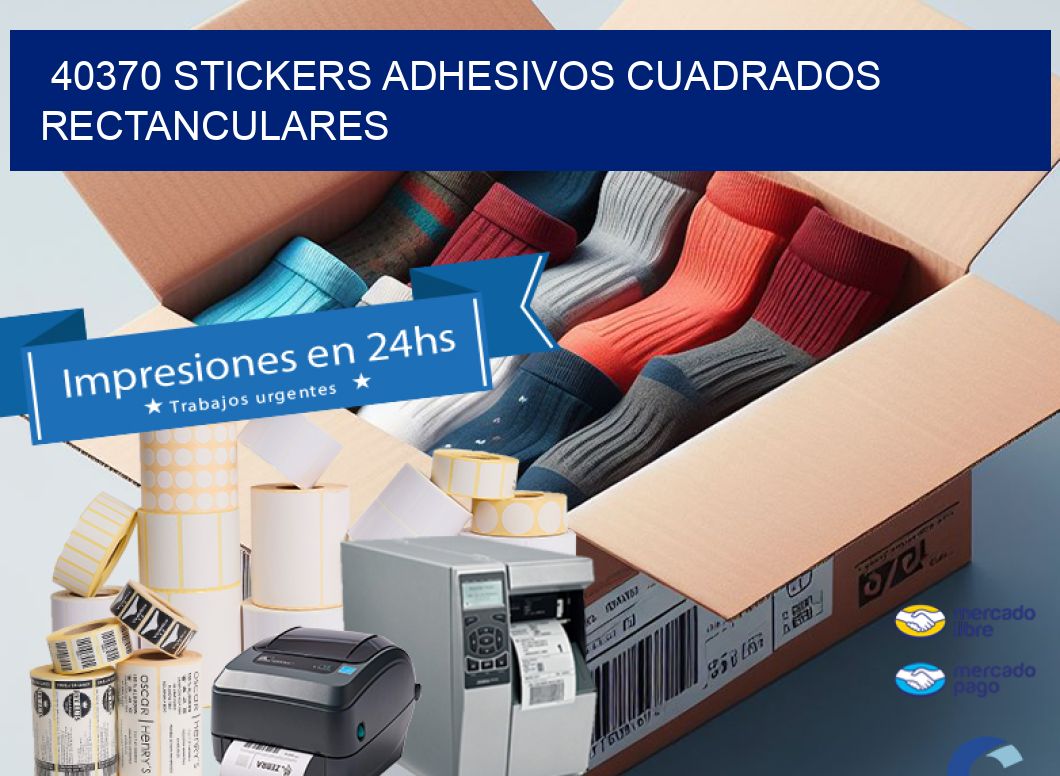 40370 stickers adhesivos cuadrados rectanculares