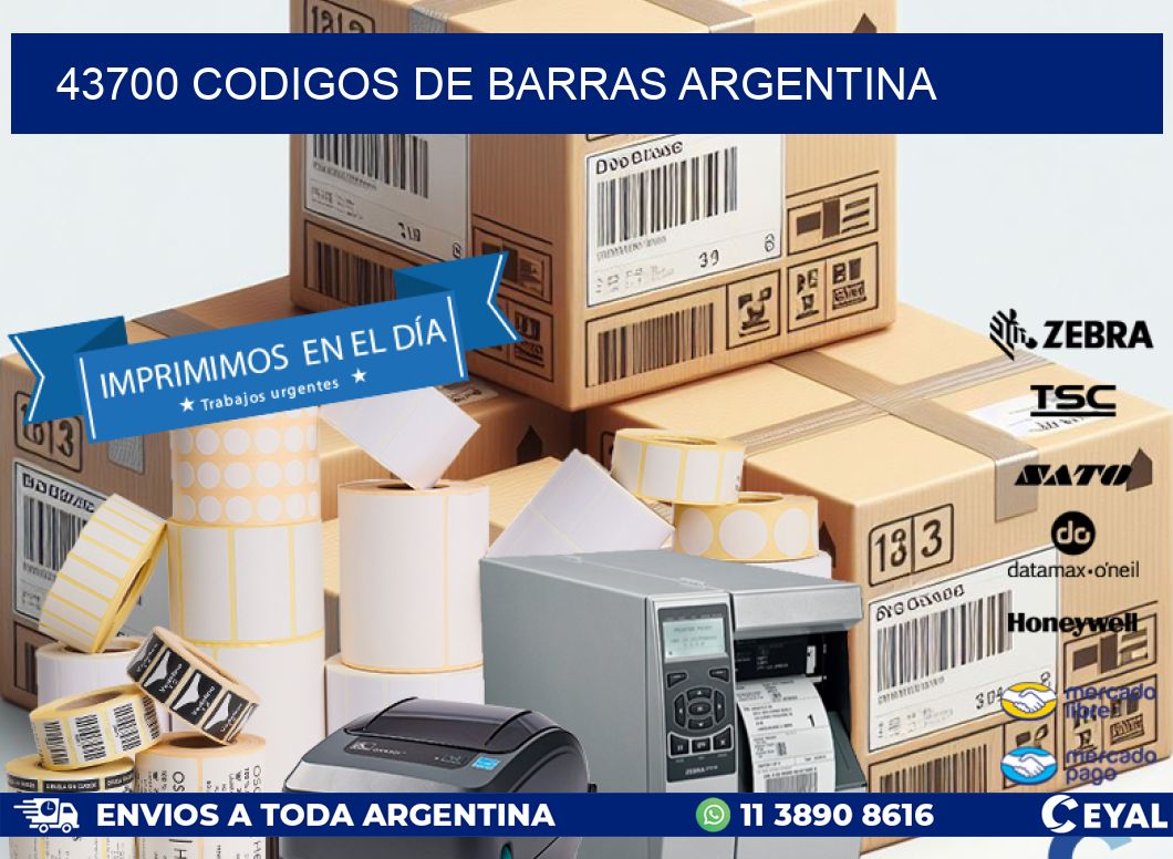 43700 CODIGOS DE BARRAS ARGENTINA