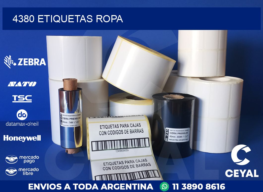 4380 ETIQUETAS ROPA