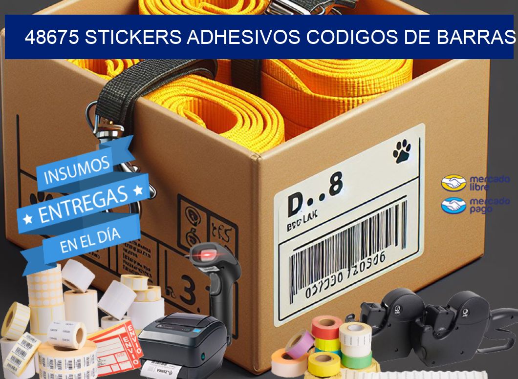 48675 stickers adhesivos codigos de barras