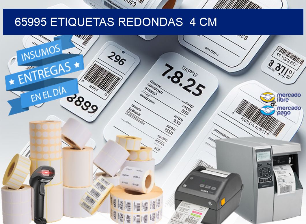 65995 ETIQUETAS REDONDAS  4 CM
