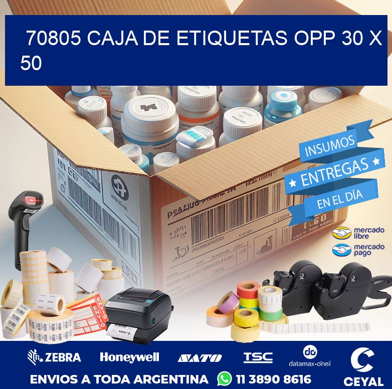 70805 CAJA DE ETIQUETAS OPP 30 X 50