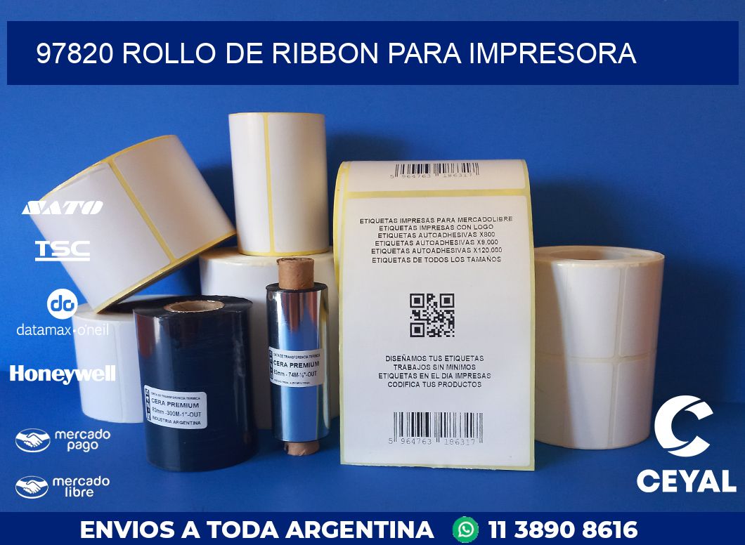 97820 ROLLO DE RIBBON PARA IMPRESORA