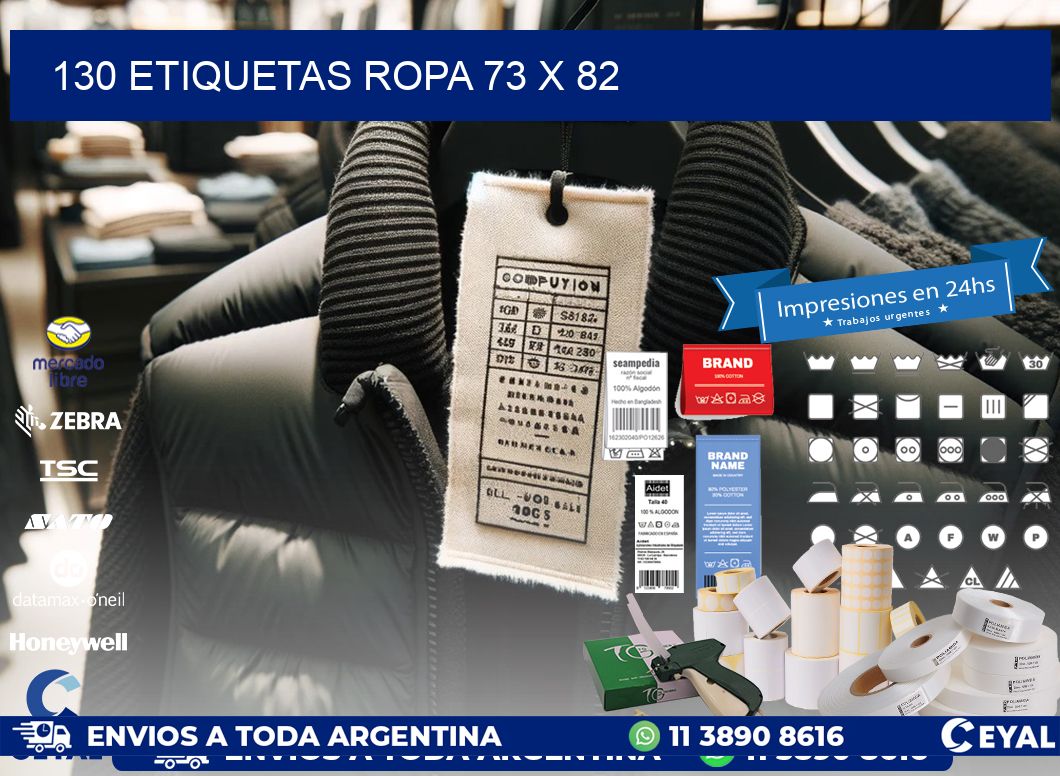 130 ETIQUETAS ROPA 73 x 82