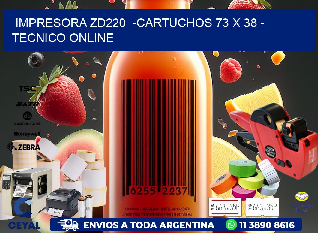 IMPRESORA ZD220  -CARTUCHOS 73 x 38 - TECNICO ONLINE