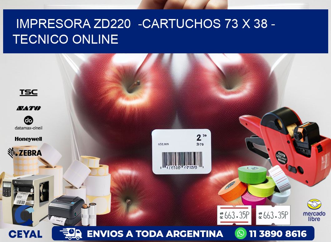 IMPRESORA ZD220  -CARTUCHOS 73 x 38 - TECNICO ONLINE