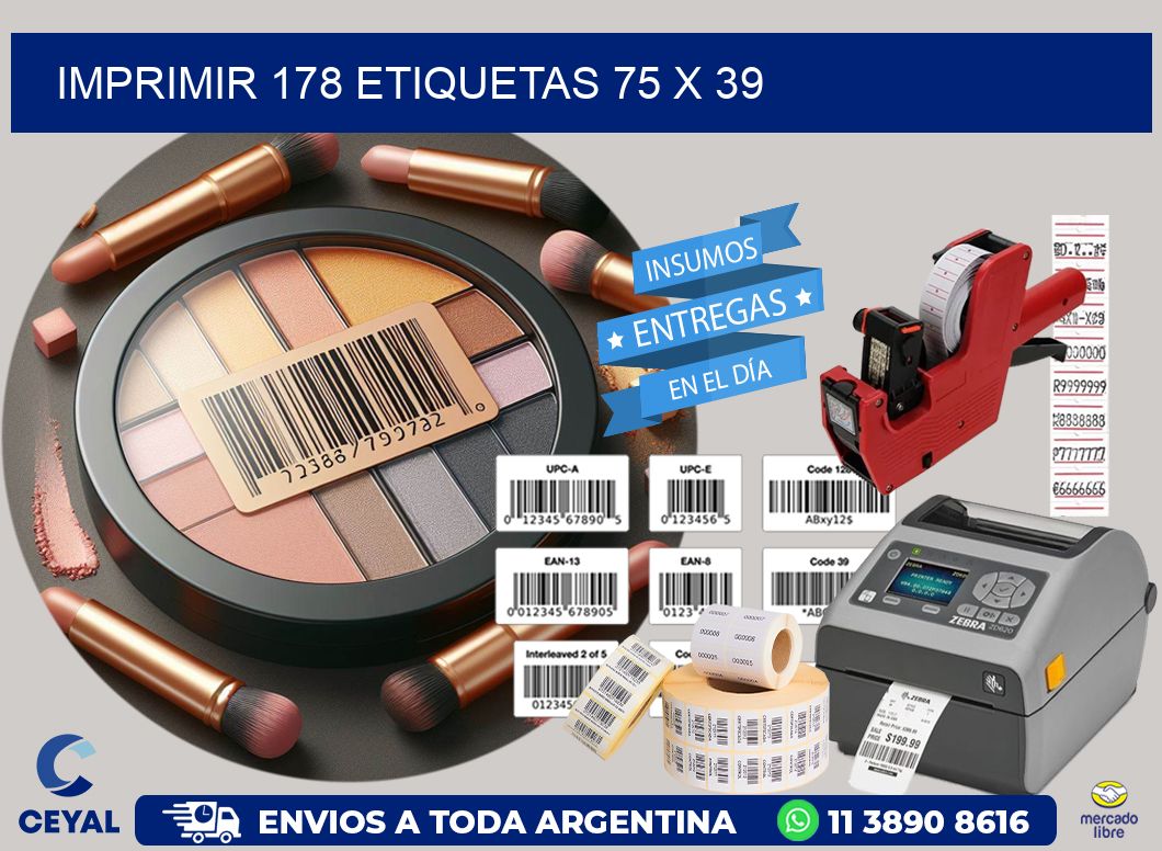 IMPRIMIR 178 ETIQUETAS 75 x 39