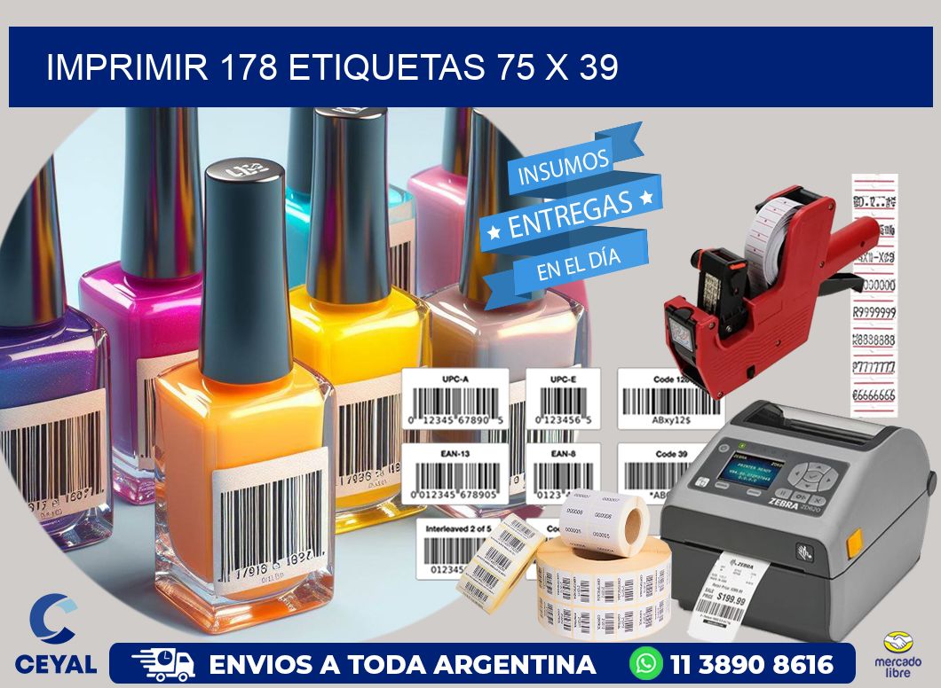 IMPRIMIR 178 ETIQUETAS 75 x 39