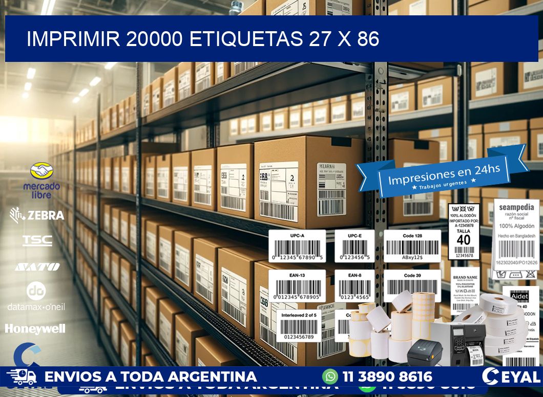 IMPRIMIR 20000 ETIQUETAS 27 x 86