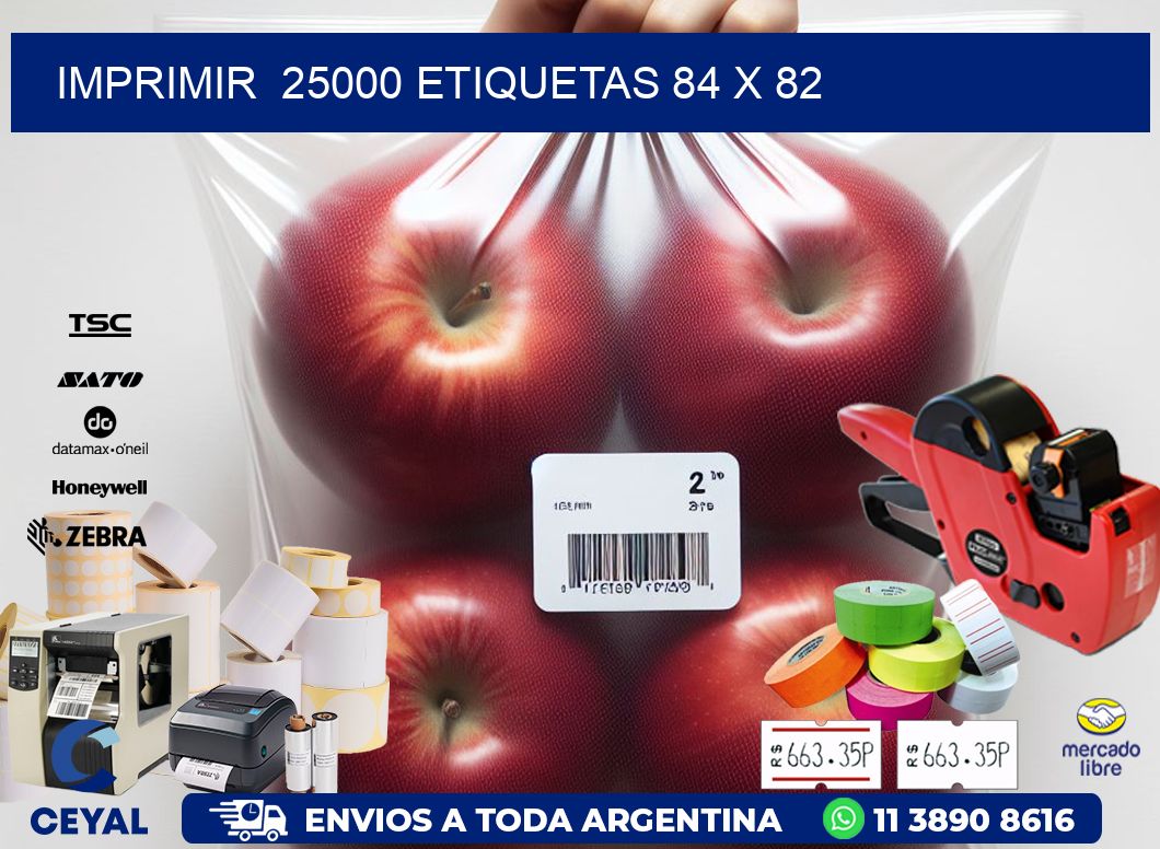 IMPRIMIR  25000 ETIQUETAS 84 x 82