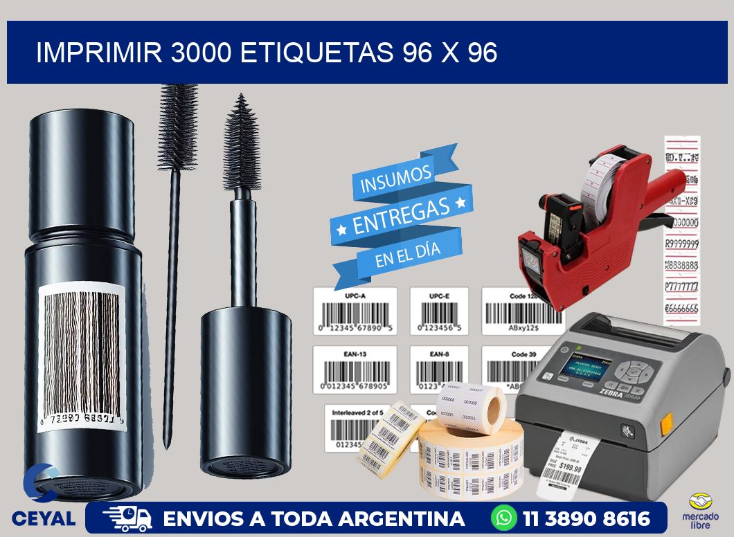 IMPRIMIR 3000 ETIQUETAS 96 x 96