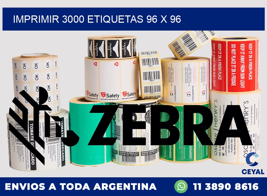 IMPRIMIR 3000 ETIQUETAS 96 x 96