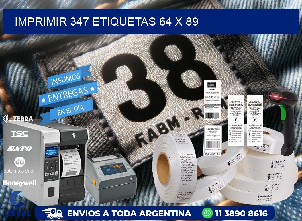 IMPRIMIR 347 ETIQUETAS 64 x 89