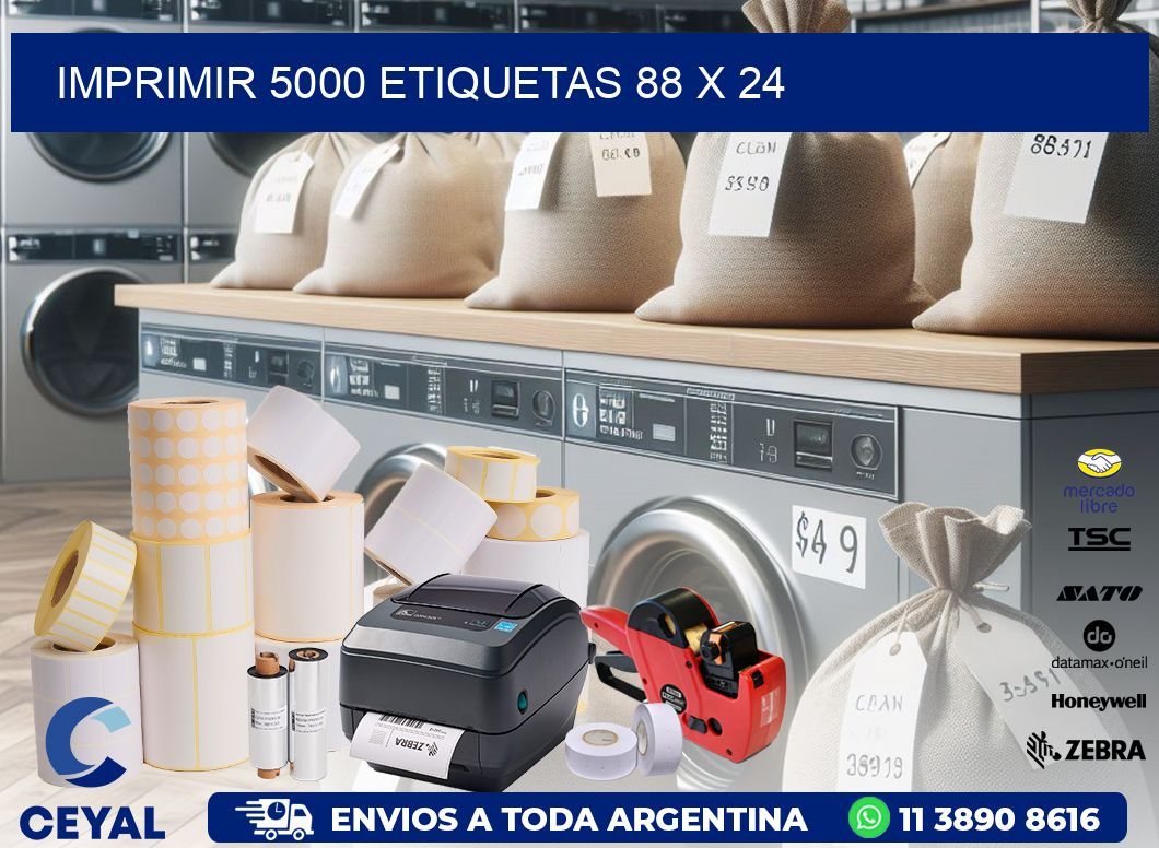 IMPRIMIR 5000 ETIQUETAS 88 x 24