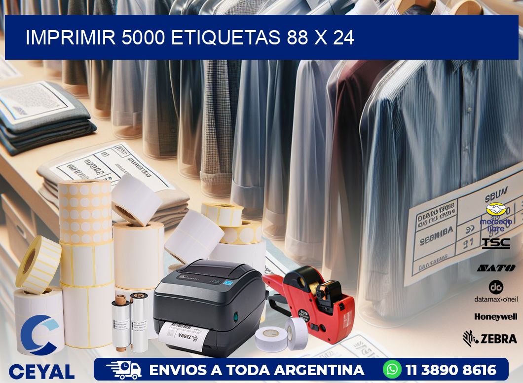 IMPRIMIR 5000 ETIQUETAS 88 x 24