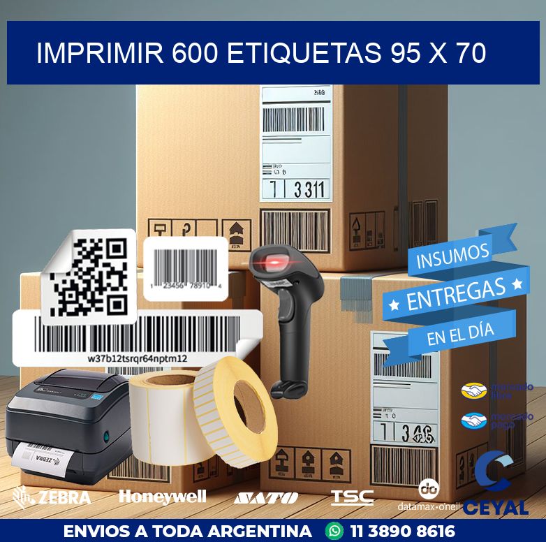 IMPRIMIR 600 ETIQUETAS 95 x 70