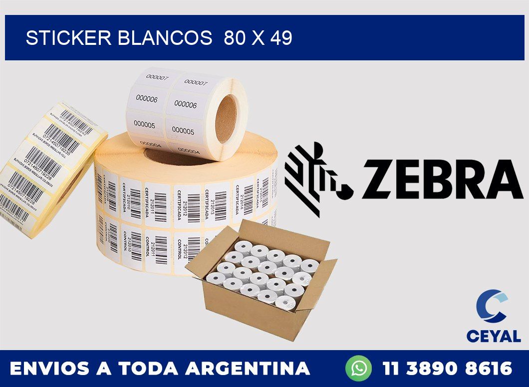 STICKER BLANCOS  80 x 49