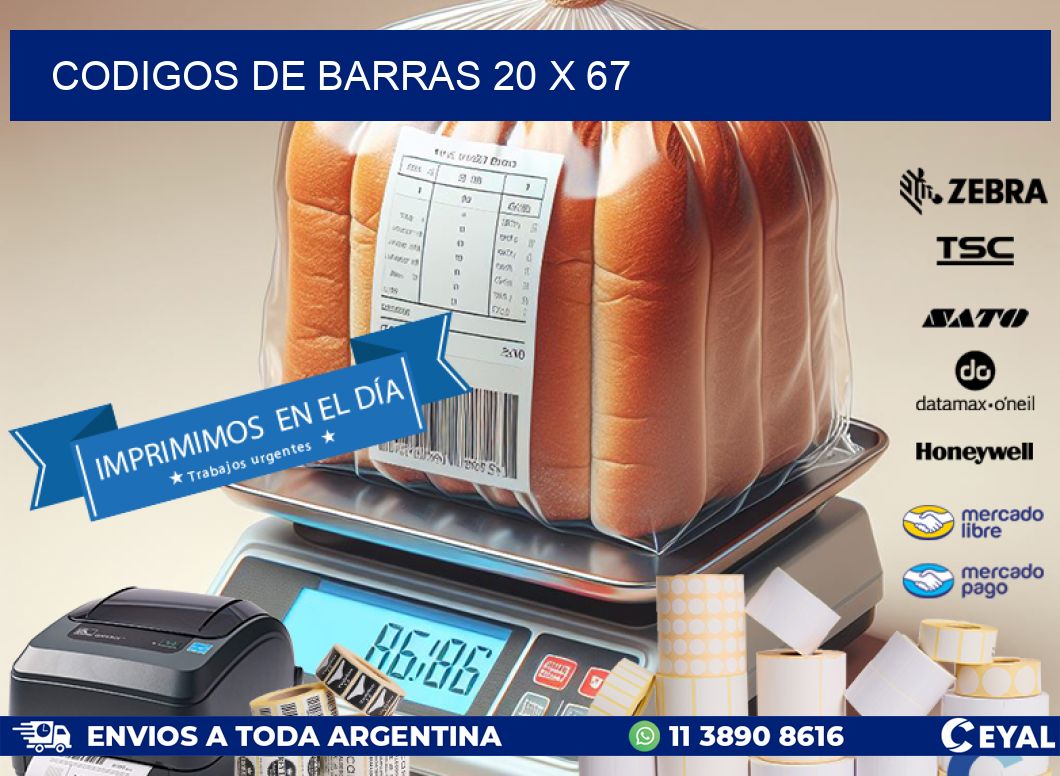 codigos de barras 20 x 67