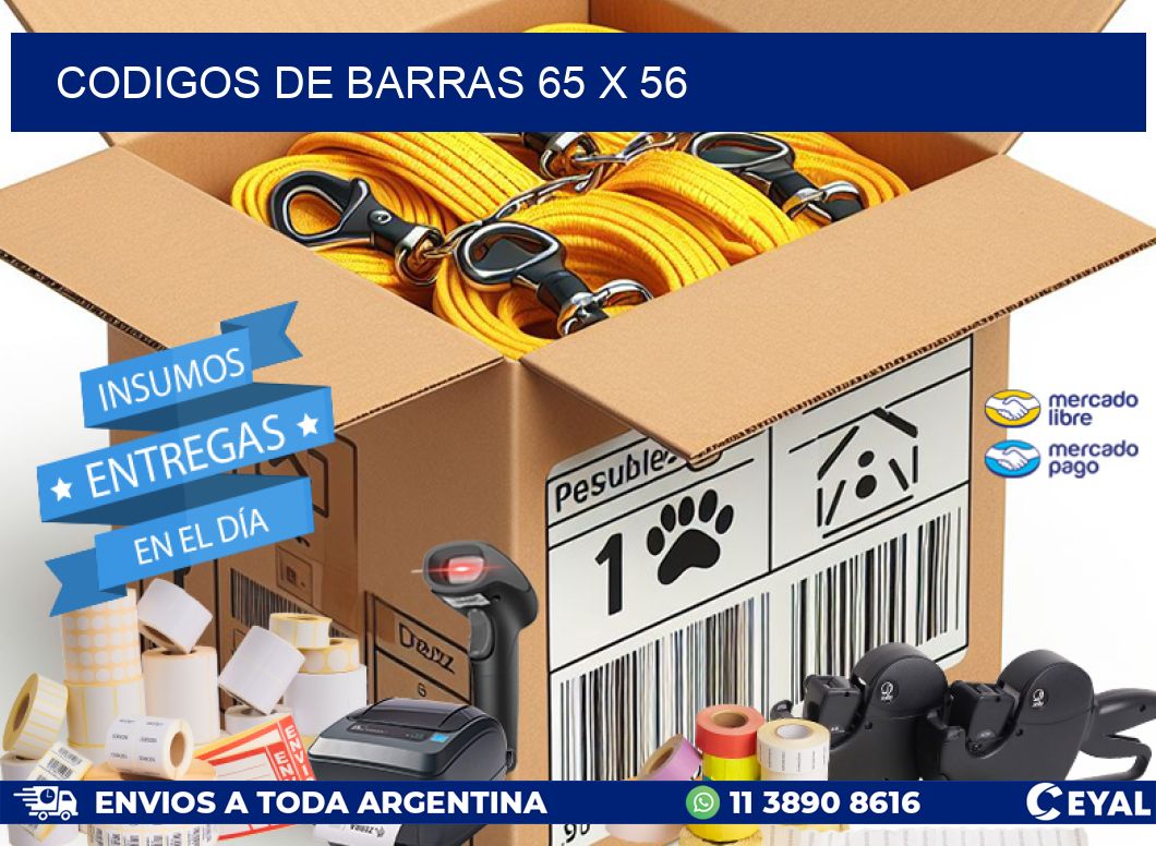 codigos de barras 65 x 56