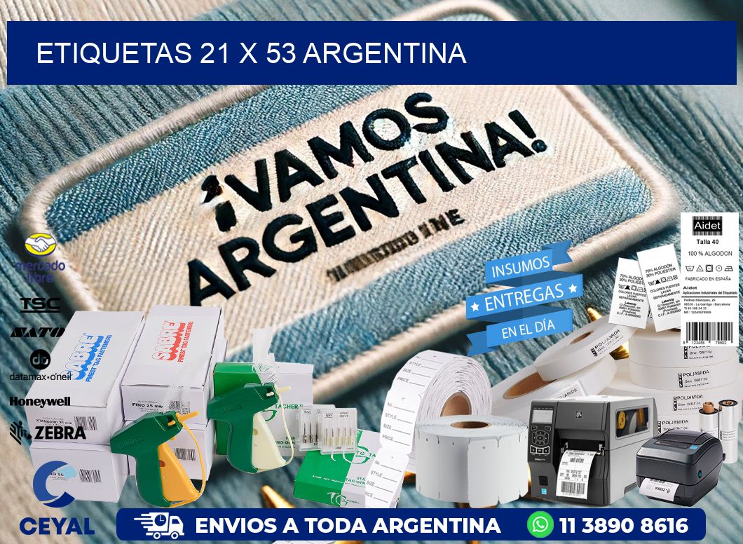 ETIQUETAS 21 x 53 ARGENTINA