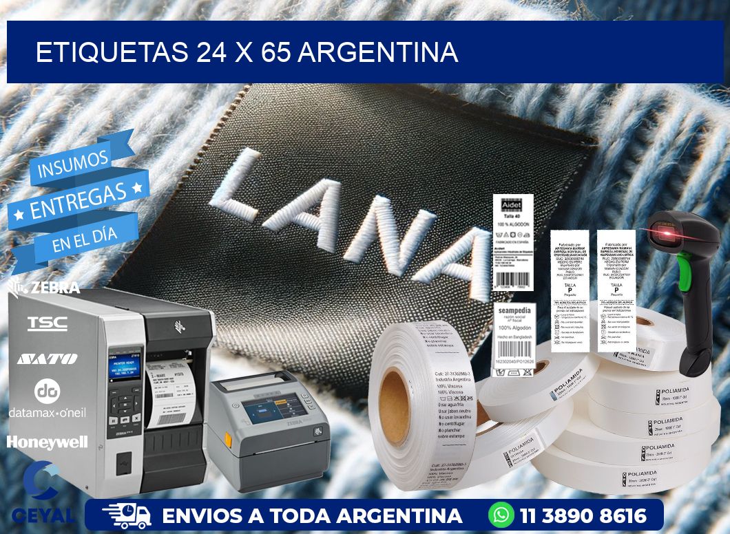 ETIQUETAS 24 x 65 ARGENTINA