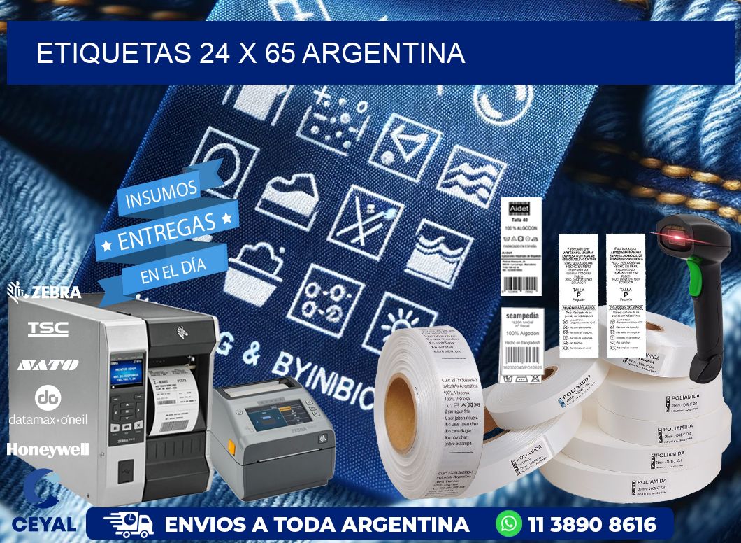 ETIQUETAS 24 x 65 ARGENTINA