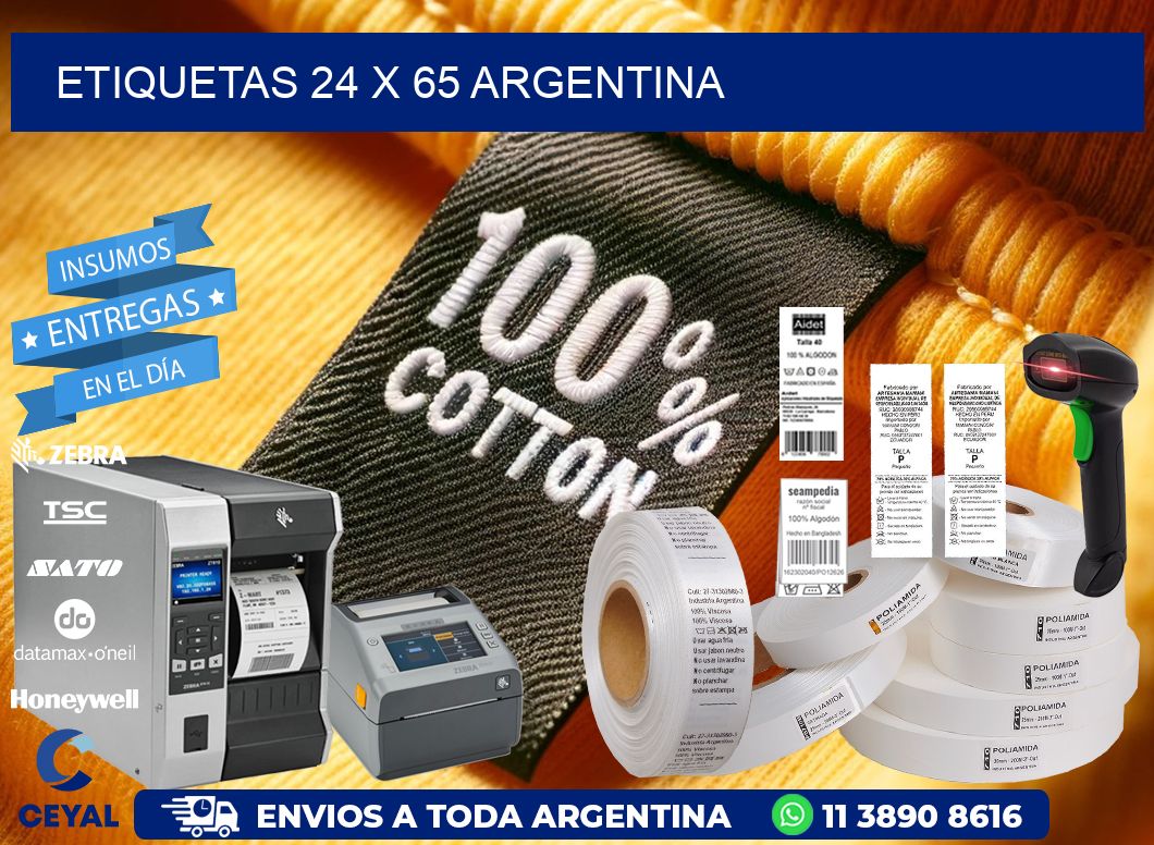 ETIQUETAS 24 x 65 ARGENTINA