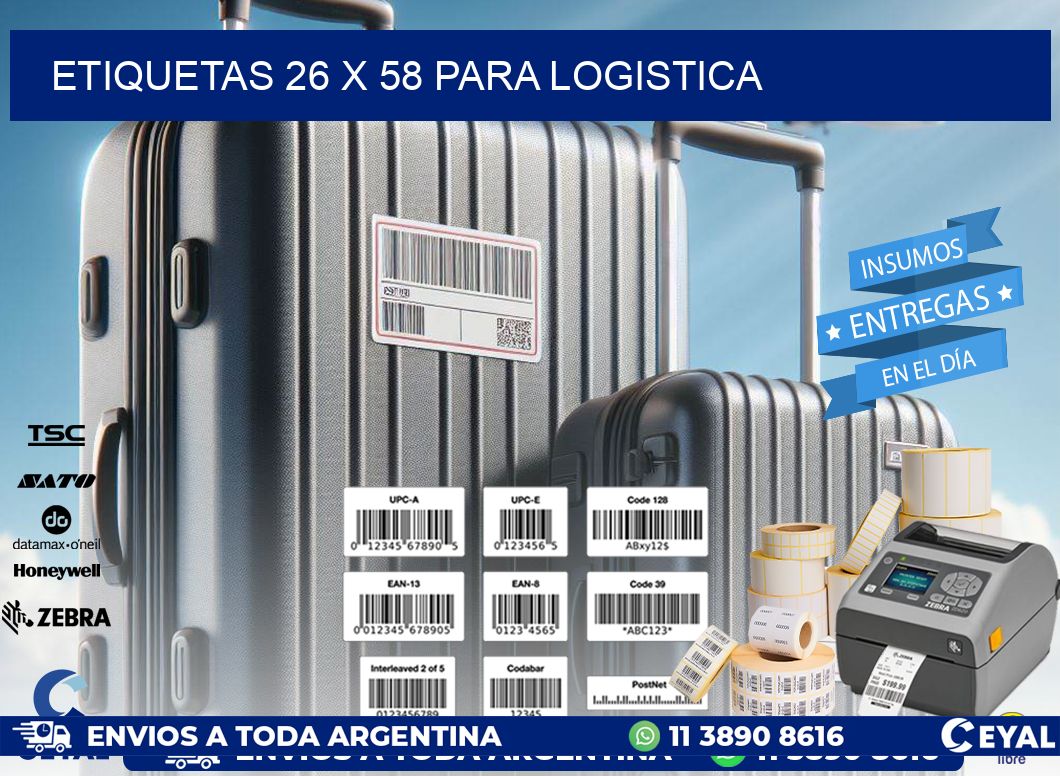 ETIQUETAS 26 x 58 PARA LOGISTICA