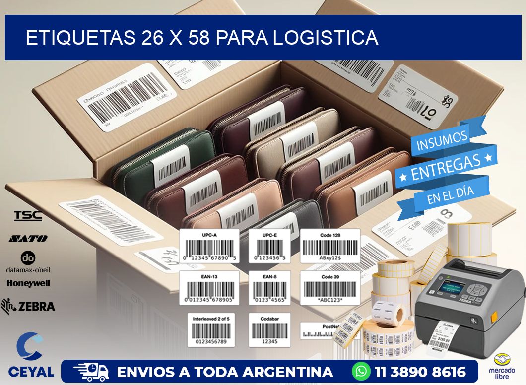 ETIQUETAS 26 x 58 PARA LOGISTICA