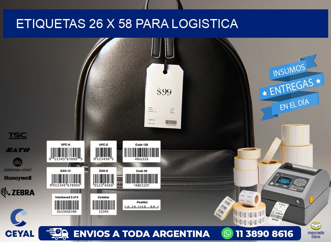 ETIQUETAS 26 x 58 PARA LOGISTICA