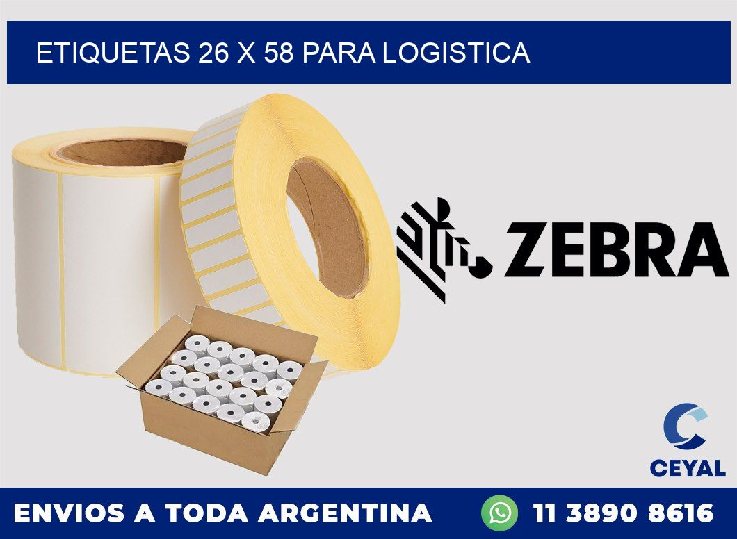 ETIQUETAS 26 x 58 PARA LOGISTICA