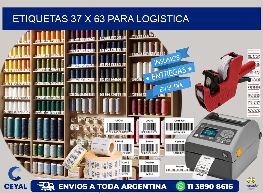 ETIQUETAS 37 x 63 PARA LOGISTICA