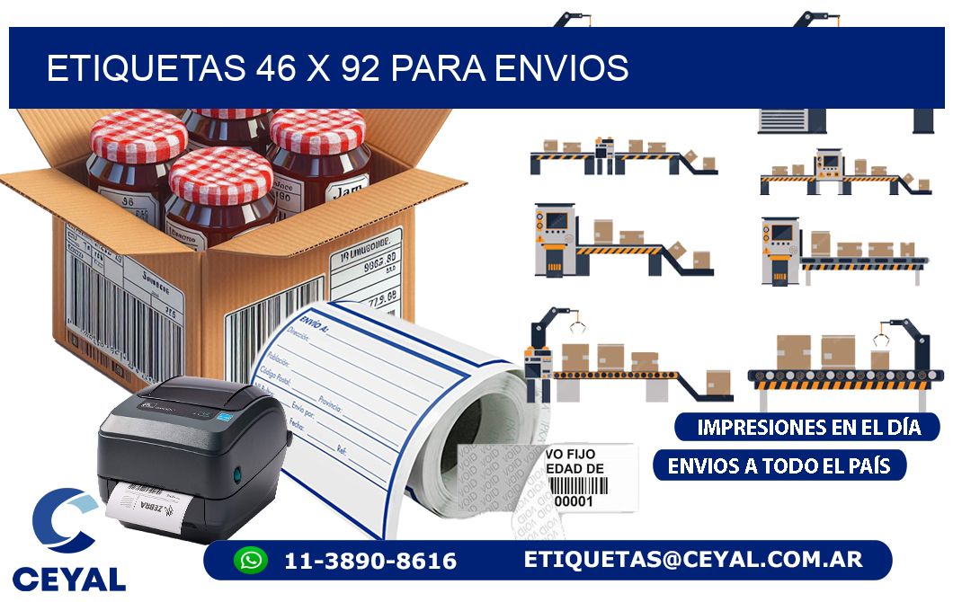 ETIQUETAS 46 x 92 PARA ENVIOS