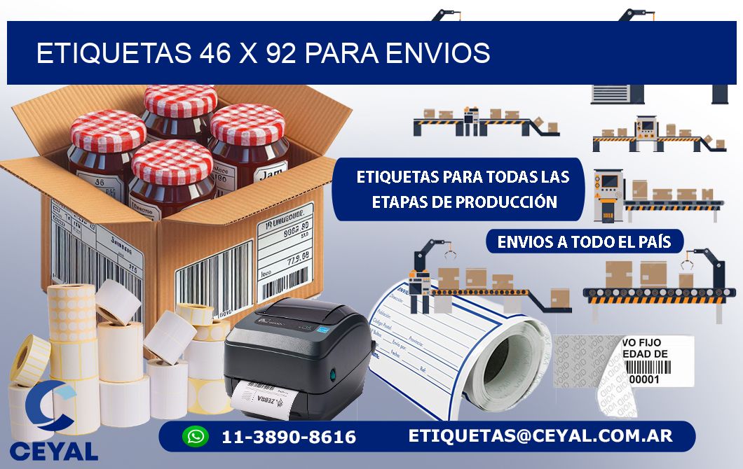 ETIQUETAS 46 x 92 PARA ENVIOS