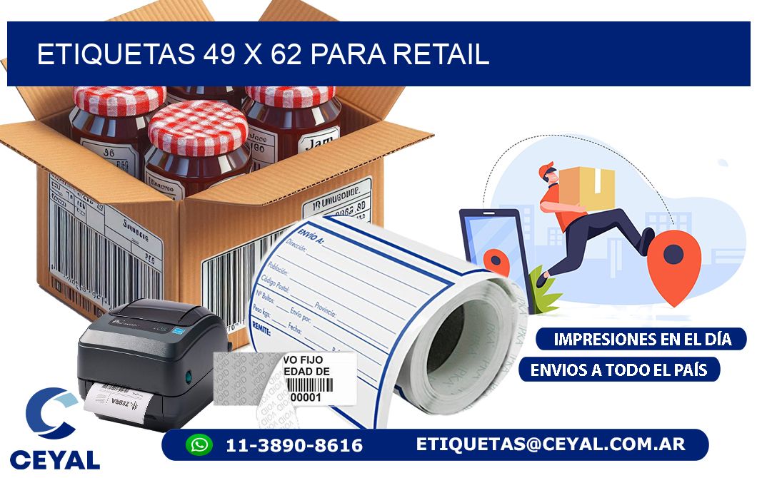 ETIQUETAS 49 x 62 PARA RETAIL