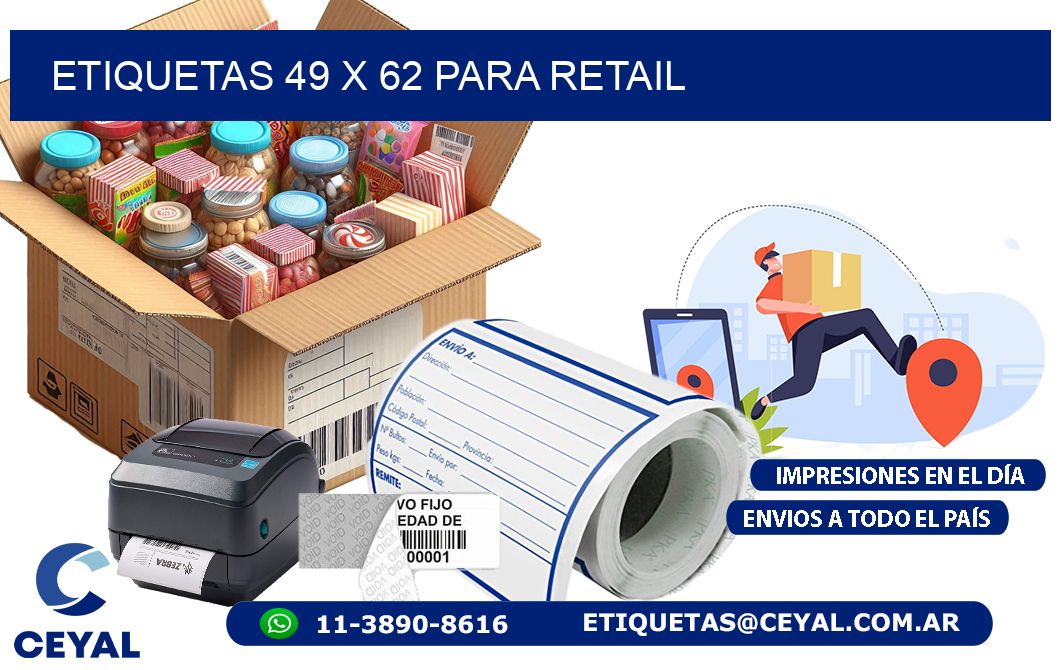 ETIQUETAS 49 x 62 PARA RETAIL