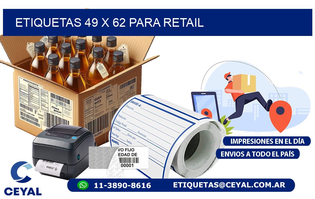 ETIQUETAS 49 x 62 PARA RETAIL