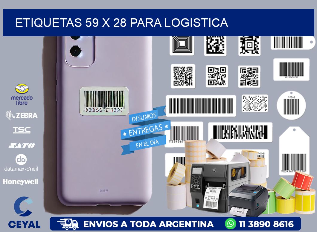 ETIQUETAS 59 x 28 PARA LOGISTICA