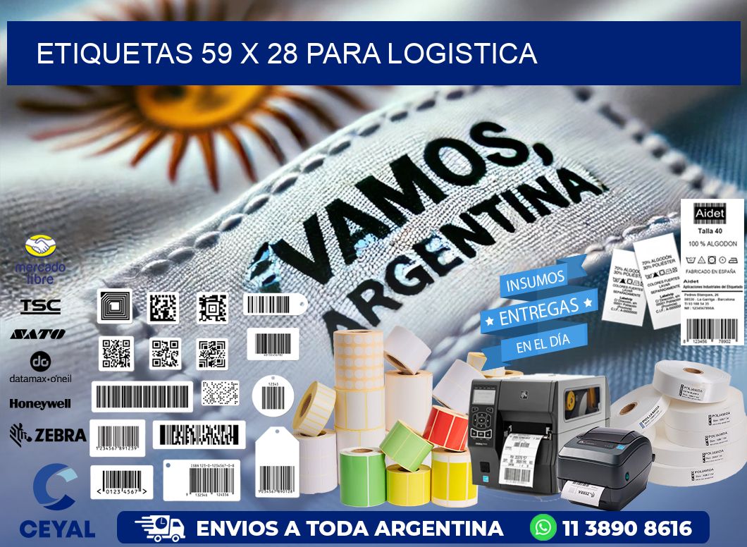 ETIQUETAS 59 x 28 PARA LOGISTICA