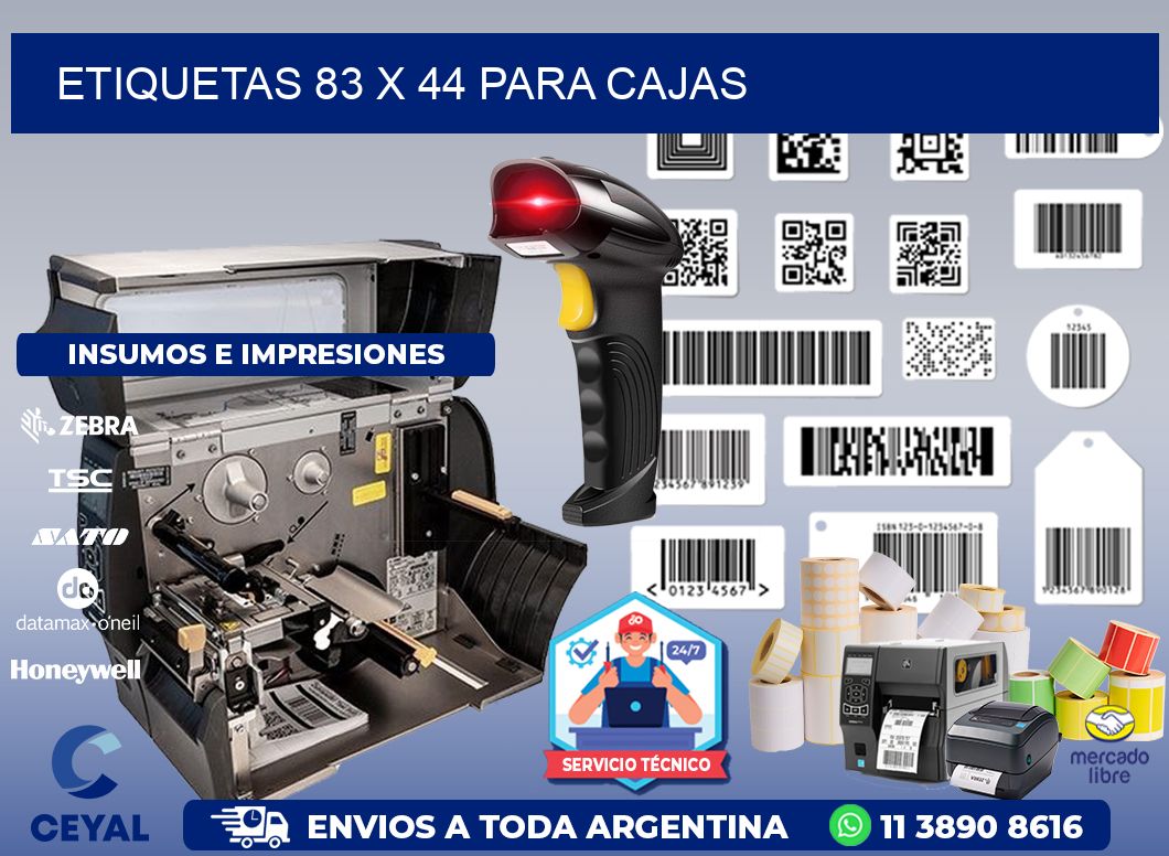 ETIQUETAS 83 x 44 PARA CAJAS