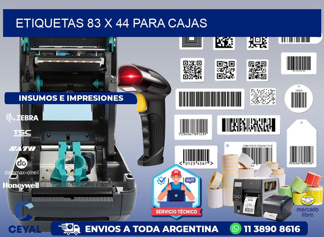 ETIQUETAS 83 x 44 PARA CAJAS